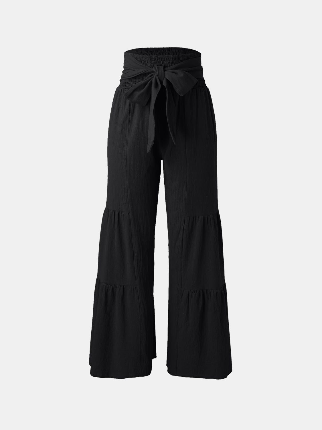 Outfit Flow - Tied Ruched Wide Leg Pants