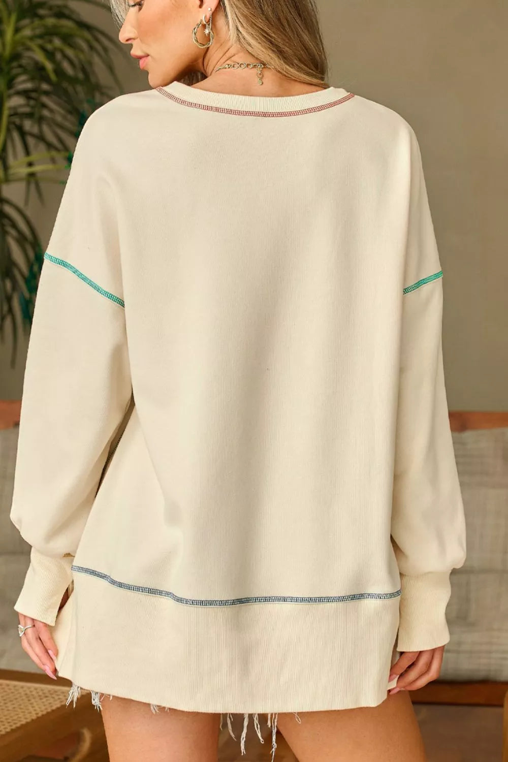 Thanksgiving Graphic Crew Neck Sweatshirt OutfitFlow