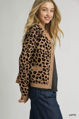 Umgee Leopard Print Button-Down Cardigan OutfitFlow