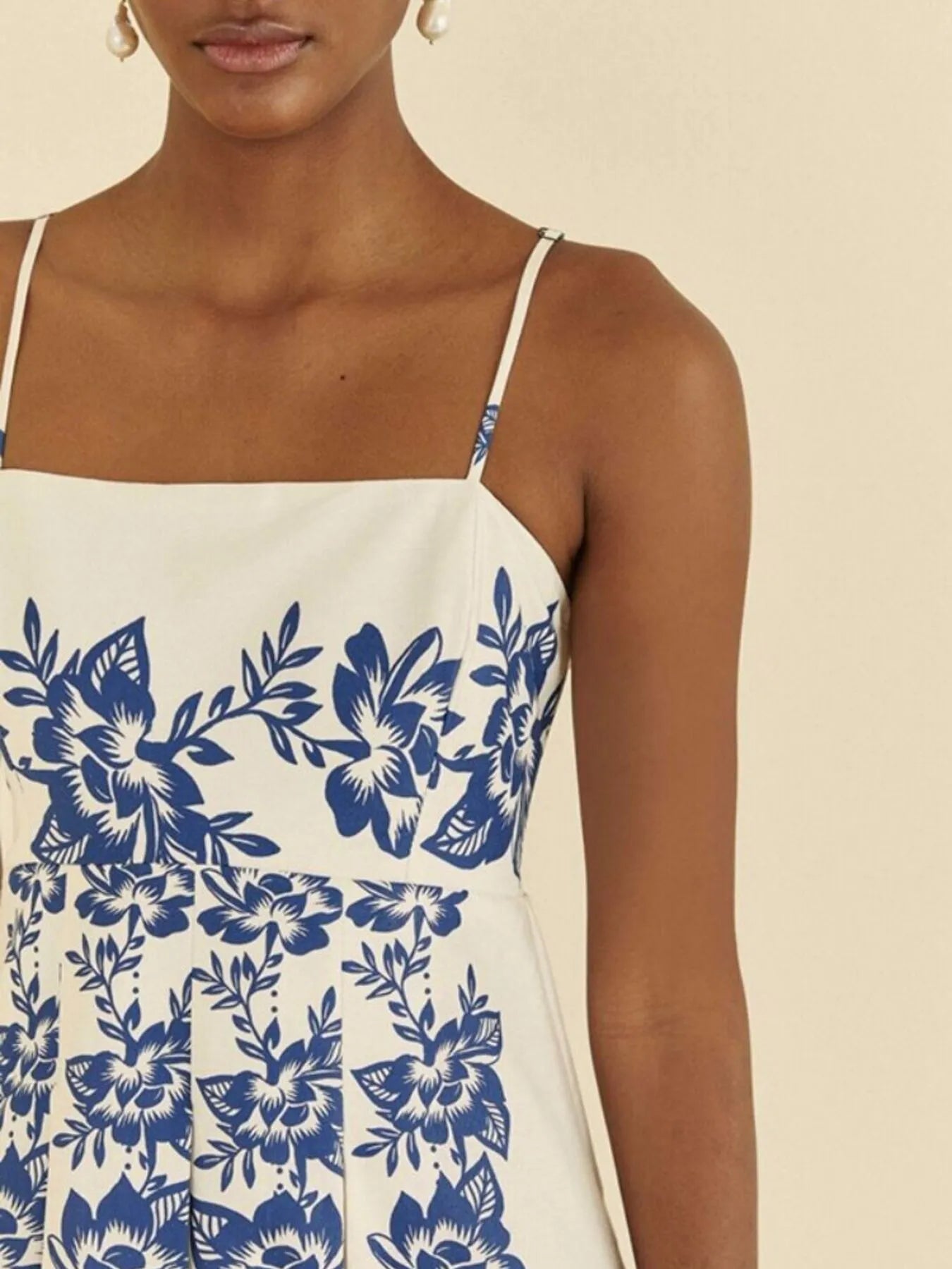 Printed Spaghetti Strap Maxi Dress OutfitFlow