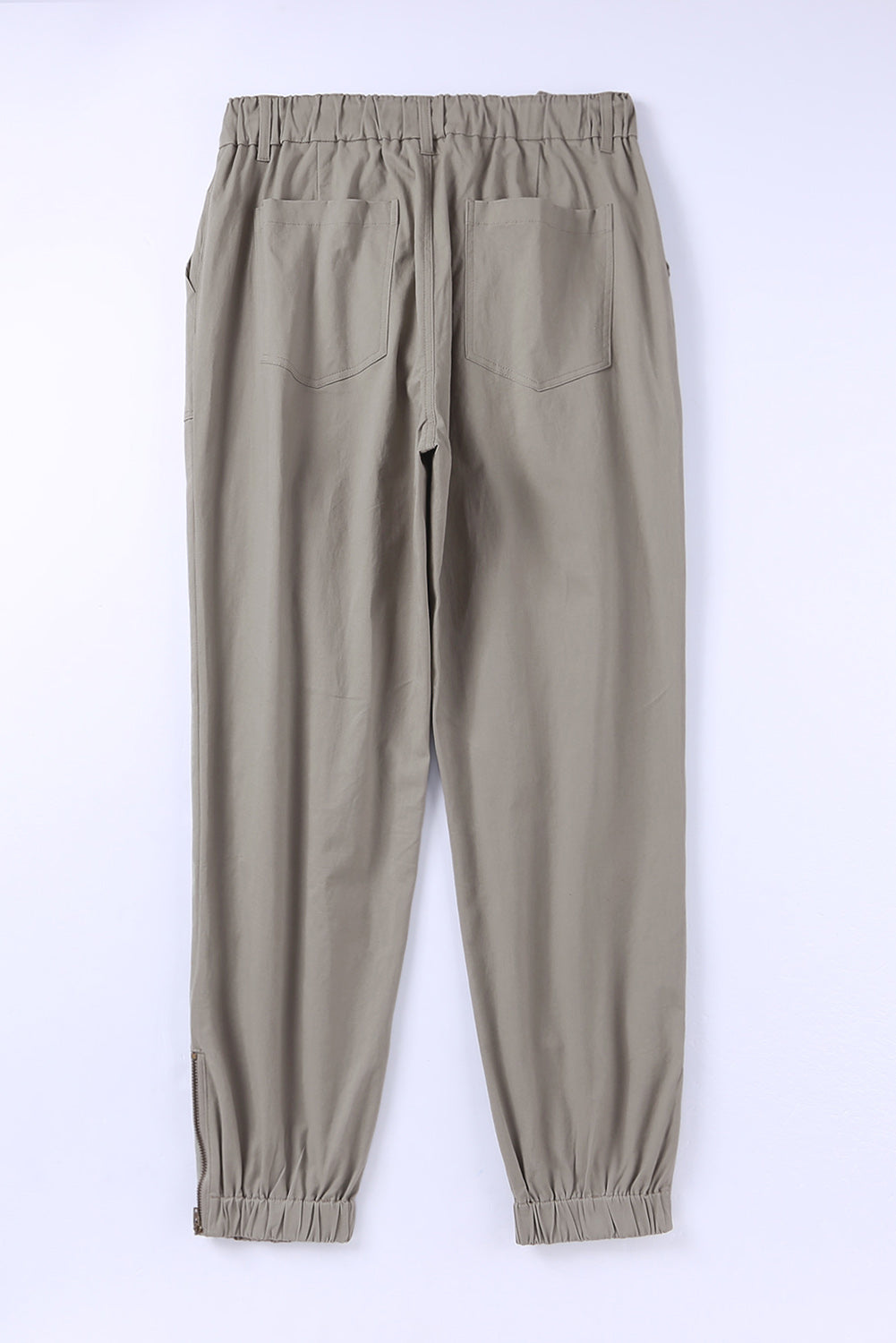 Drawstring Side Zip Joggers OutfitFlow