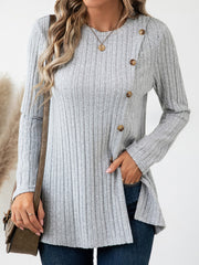 Outfit Flow - Round Neck Long Sleeve T-Shirt