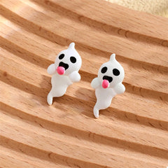 Halloween Ghost and Pumpkin Dangle Earrings OutfitFlow