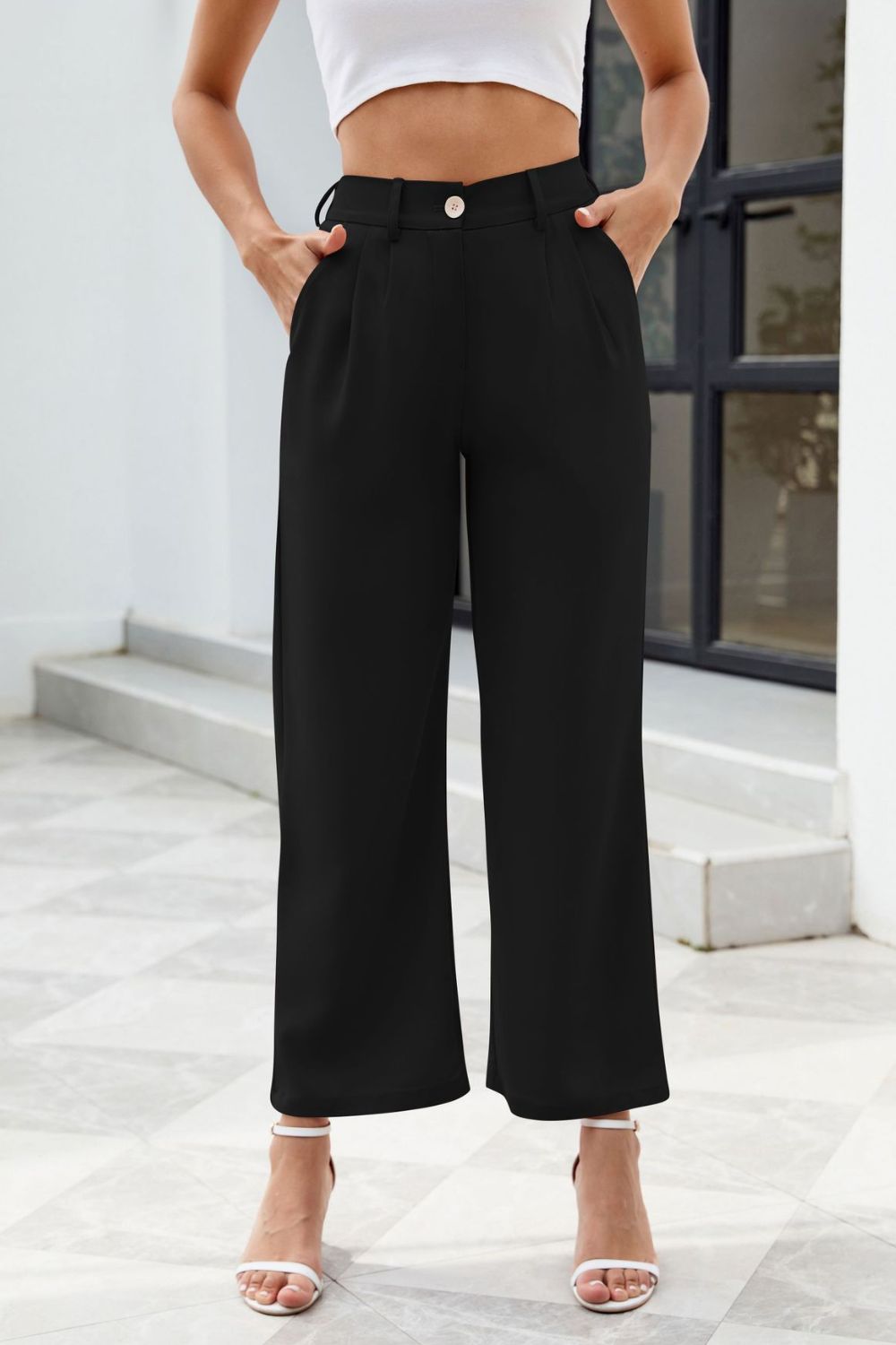 Outfit Flow - Pocketed High Waist Pants