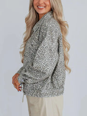 Leopard Button Up Denim Jacket OutfitFlow