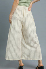 Umgee High-Waisted Wide Leg Striped Pants OutfitFlow