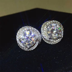 6 Carat Moissanite 925 Sterling Silver Earrings OutfitFlow