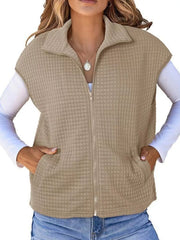 Zip-Up Vest Coat Trendsi
