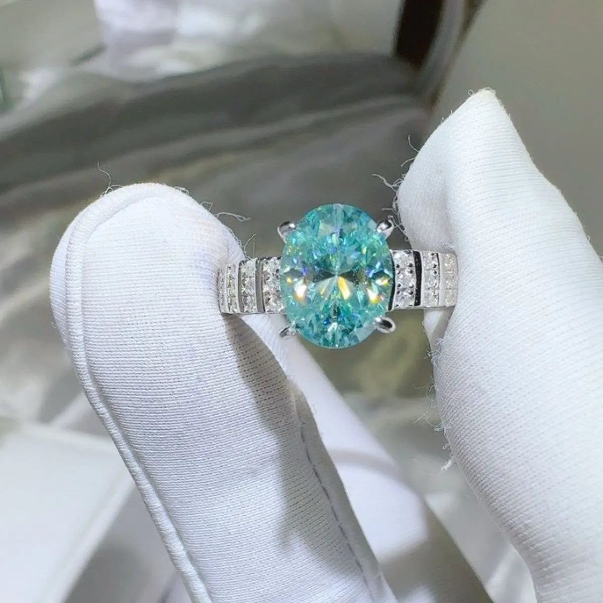 2 Carat Moissanite 925 Sterling Silver Ring OutfitFlow