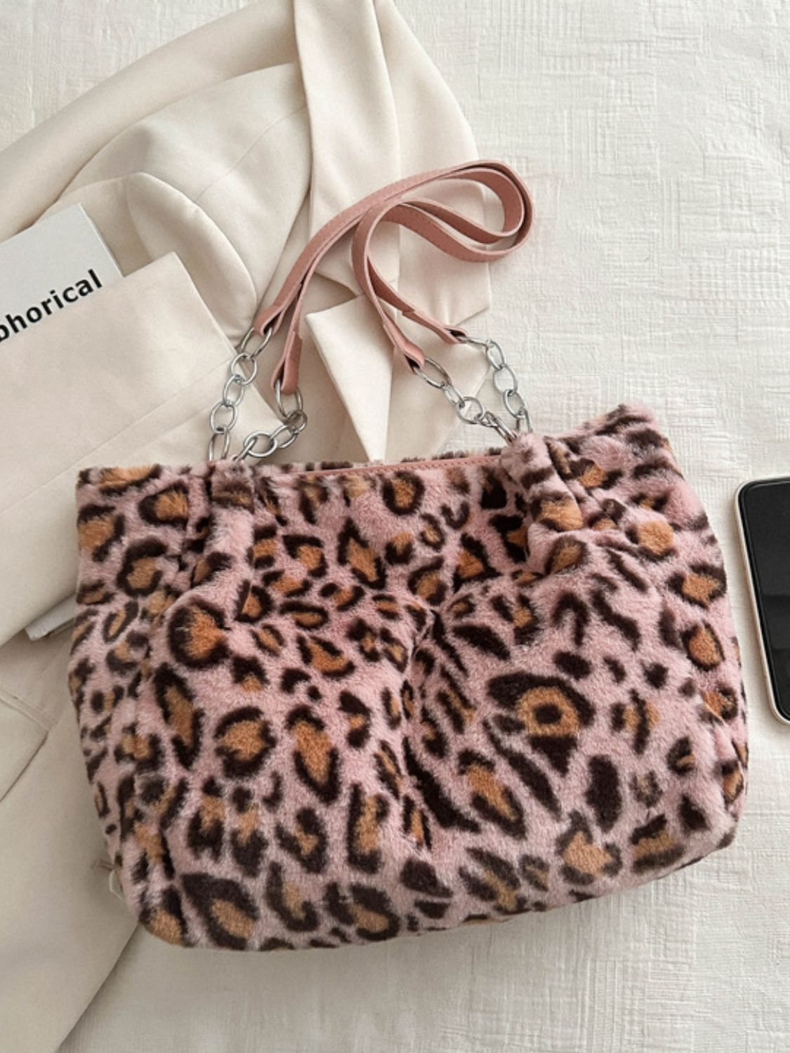 Outfit Flow - Faux Fur Leopard Shoulder Bag