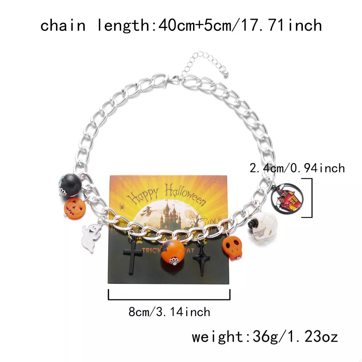 Halloween Charm Chain Necklace OutfitFlow