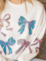 Sparkly Sequin Crewneck Sweatshirt OutfitFlow