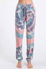 BiBi Tie Dye French Terry Casual Pants MULTI OutfitFlow