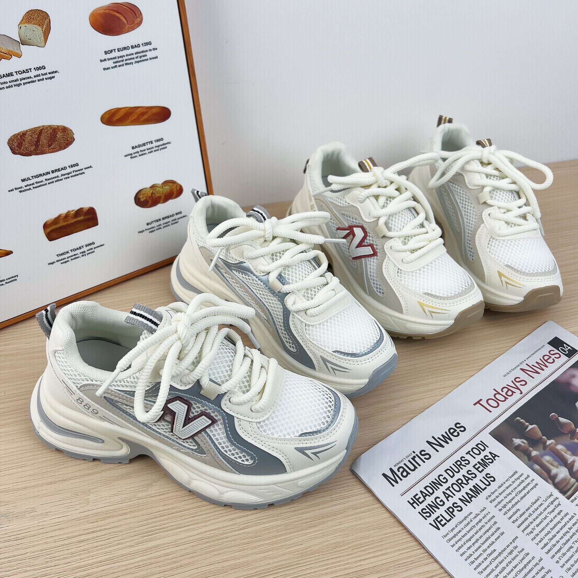 Contrast Letter Lace Up Athletic Shoes OutfitFlow