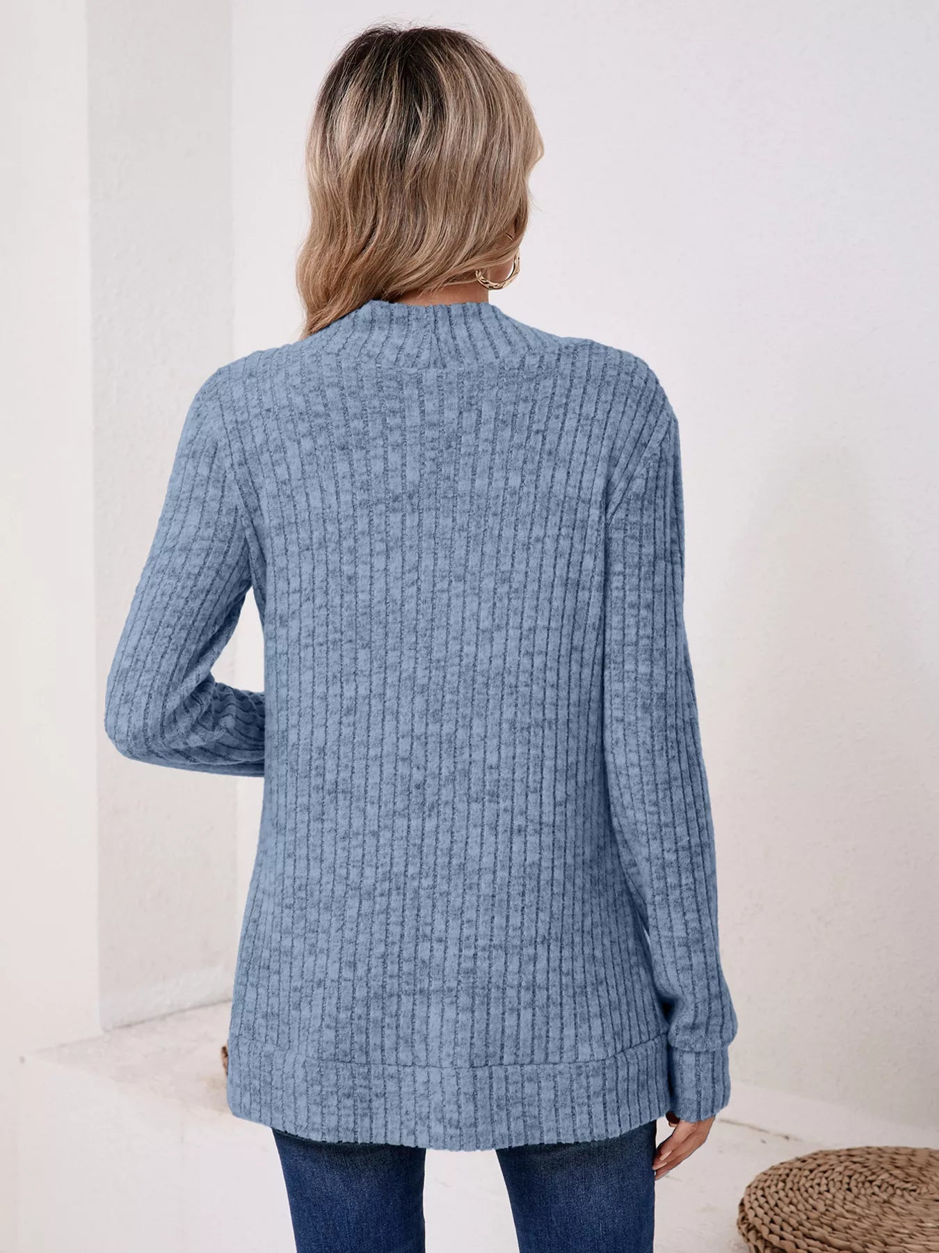 Casual Knit Open Front Cardigan OutfitFlow