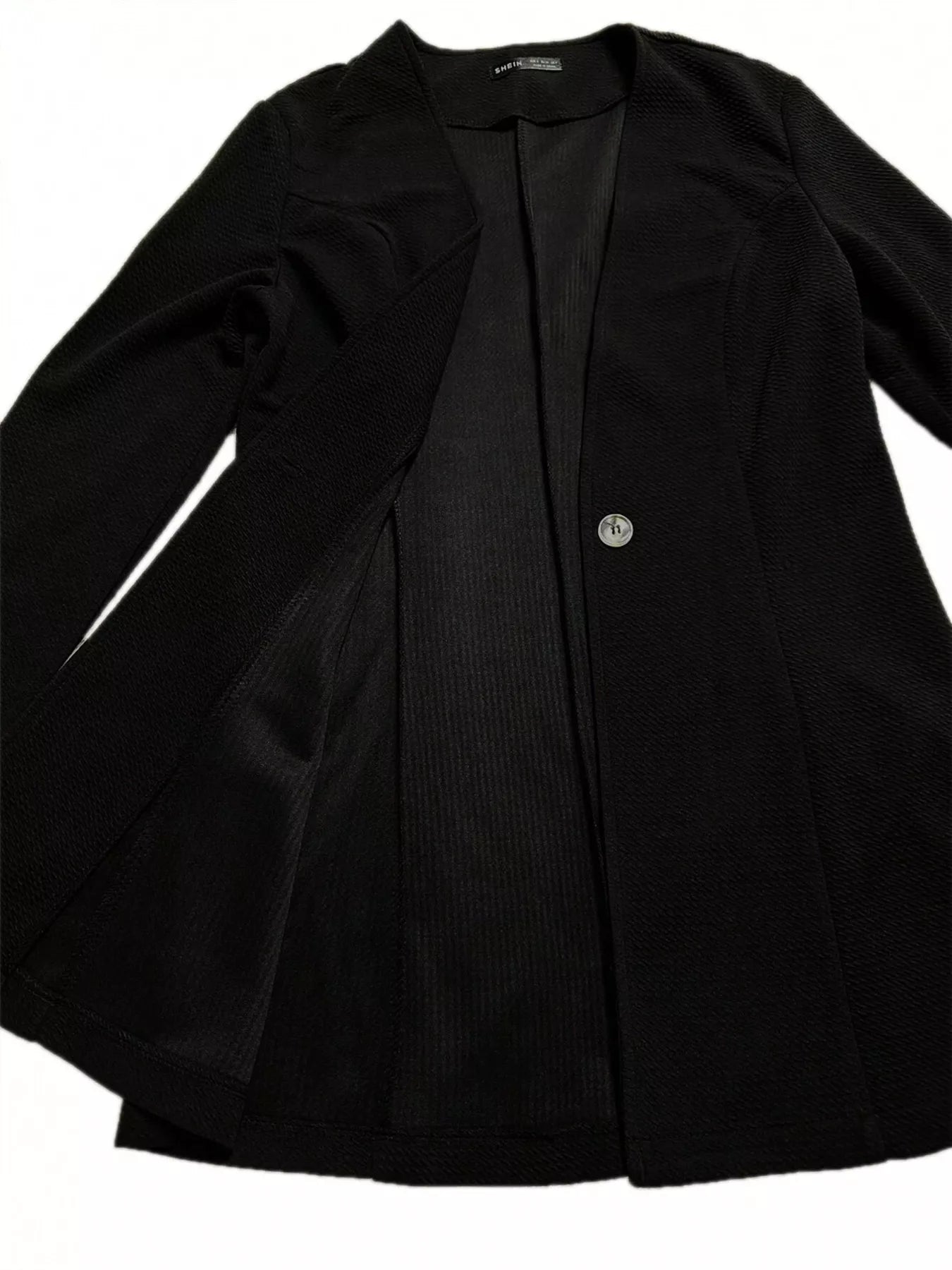 One Button Long Sleeve Blazer OutfitFlow