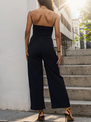 Outfit Flow - Perfee Tube Sleeveless Wide Leg Jumpsuit