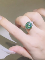 5 Carat Moissanite 925 Sterling Silver Ring OutfitFlow