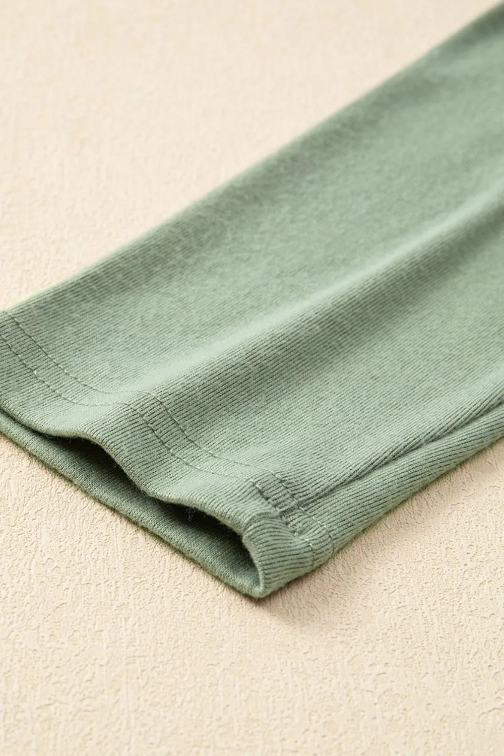 Texture Round Neck Long Sleeve T-Shirt OutfitFlow