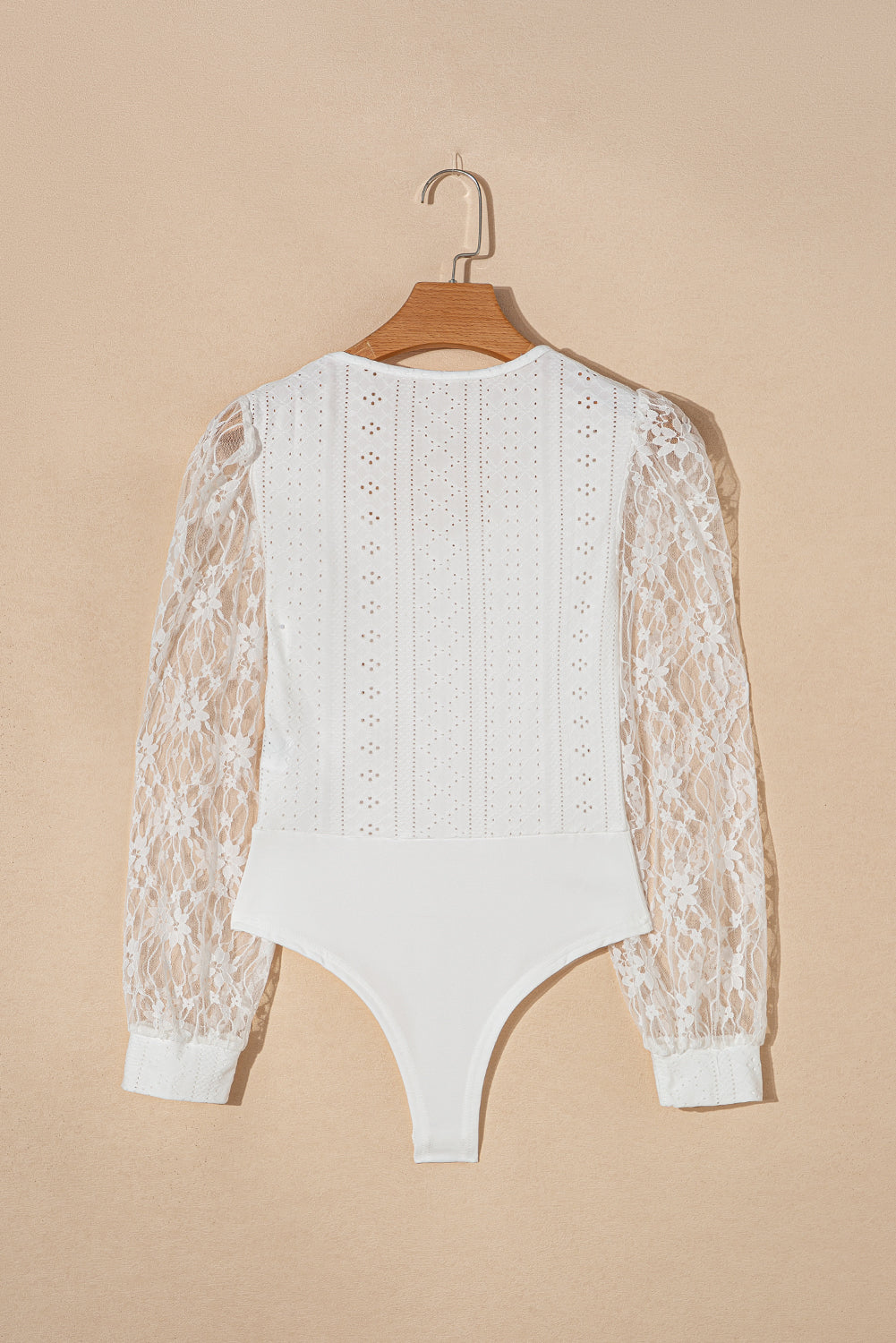 Outfit Flow - Eyelet Lace Long Sleeve Bodysuit