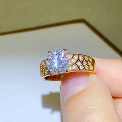 1.5 Carat 925 Sterling Silver Moissanite Ring OutfitFlow
