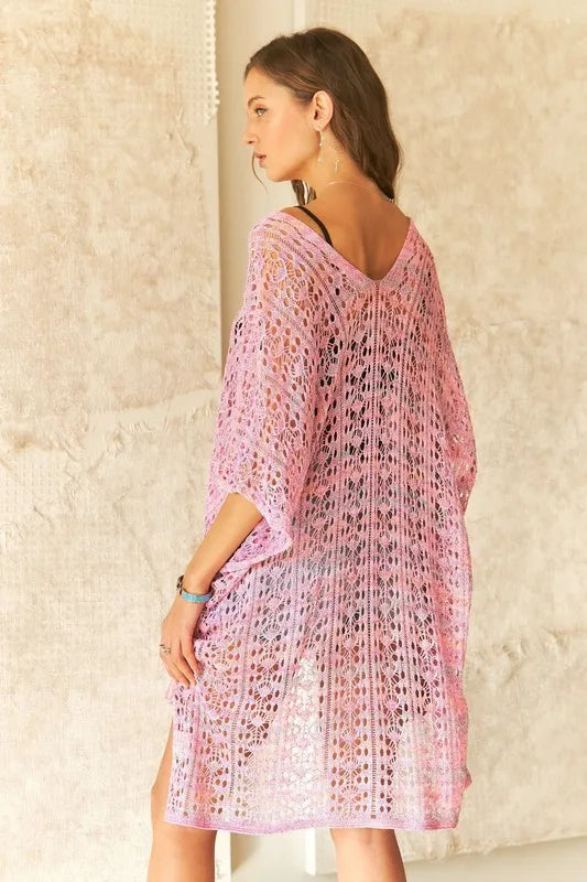ADORA Crochet Cover Up Tunic Top OutfitFlow