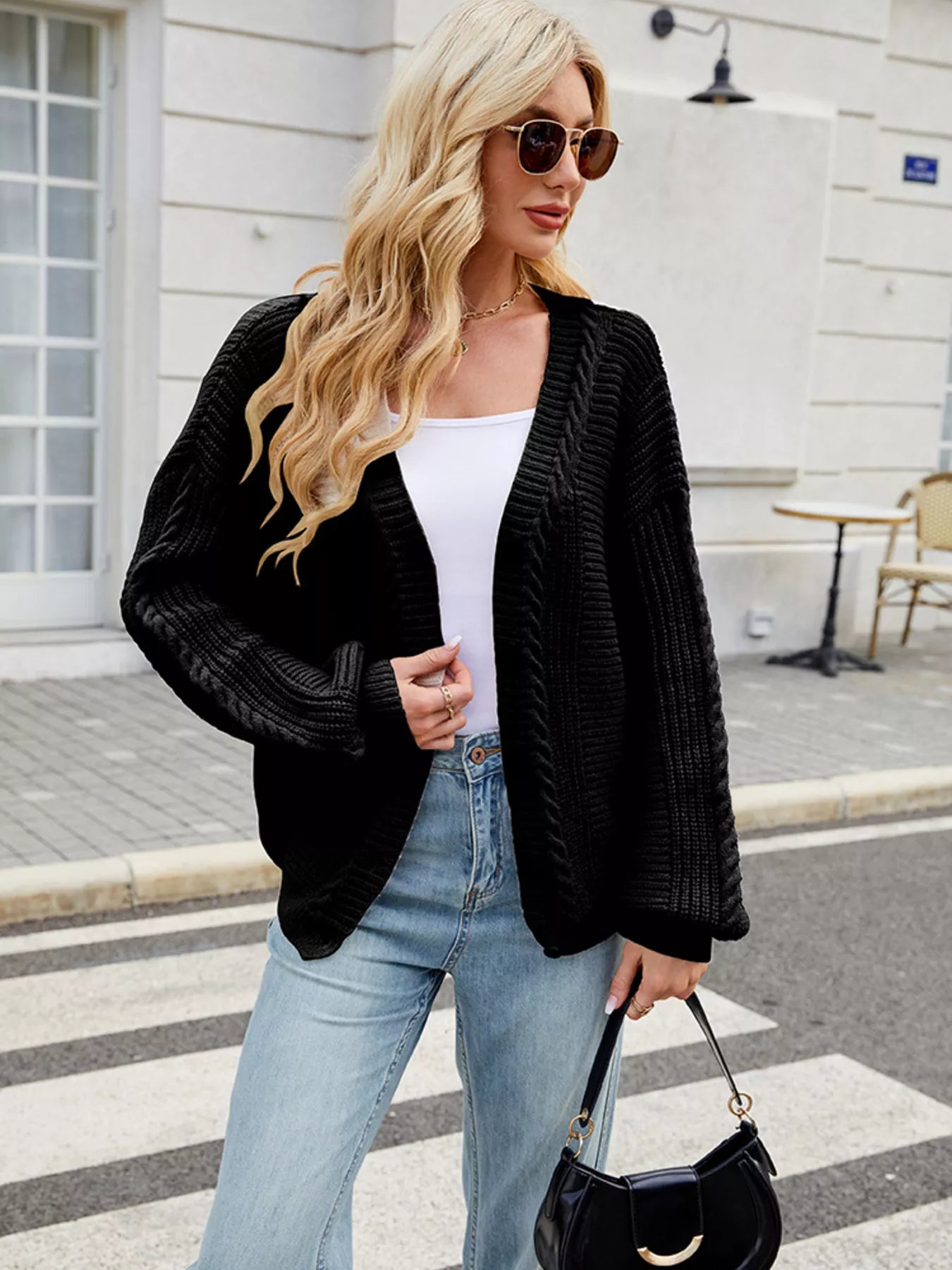 Button Up Long Sleeve Cardigan OutfitFlow