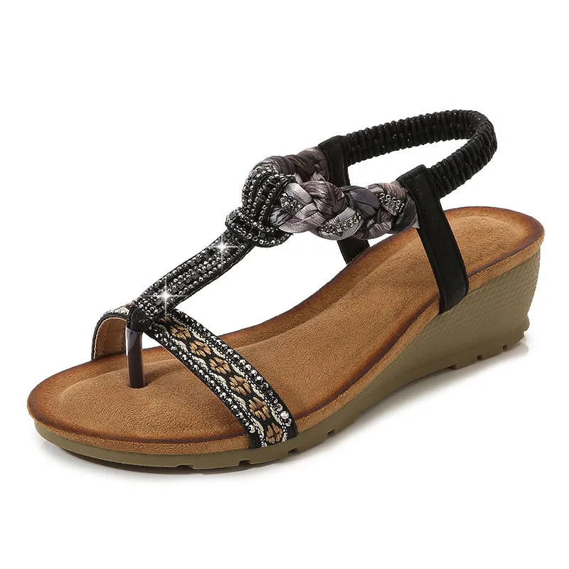 Toe Post Wedge Sandals OutfitFlow