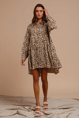 BiBi Washed Denim Button Down Dress with Side Pocket OutfitFlow