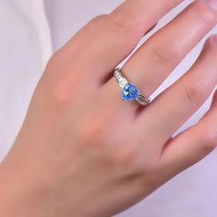 2 Carat Moissanite 925 Sterling Silver Ring Silver OutfitFlow