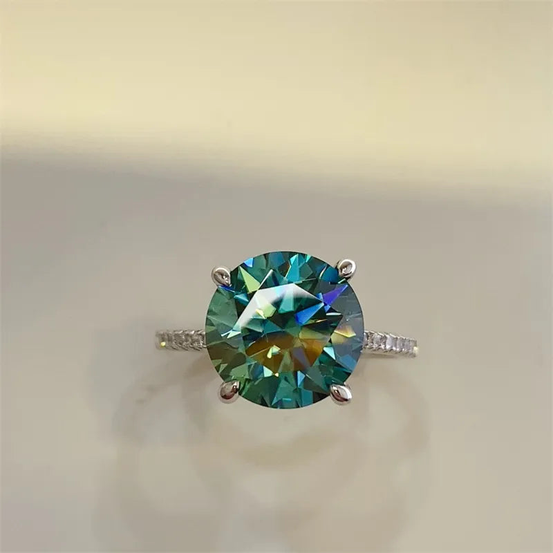 5 Carat Moissanite Zircon 925 Sterling Silver Ring OutfitFlow