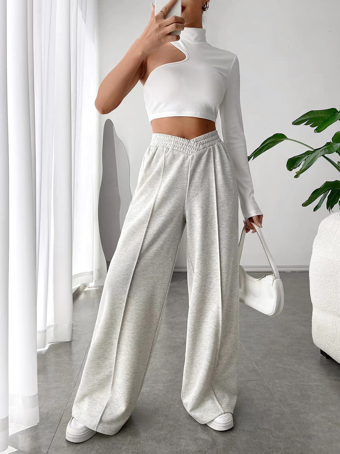 Outfit Flow - Elastic Waist Wide Leg Pants