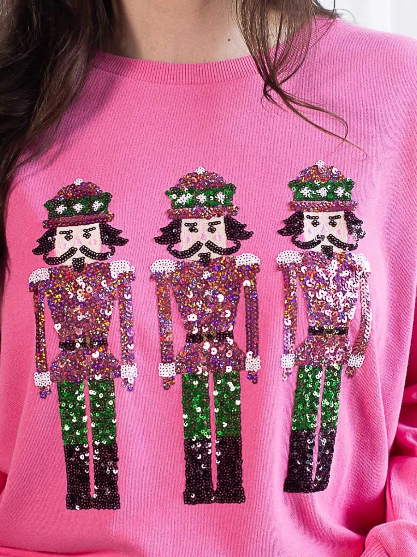 Sparkly Sequin Crewneck Sweatshirt OutfitFlow