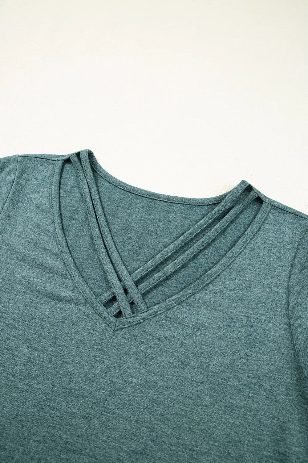V-Neck Short Sleeve T-Shirt OutfitFlow