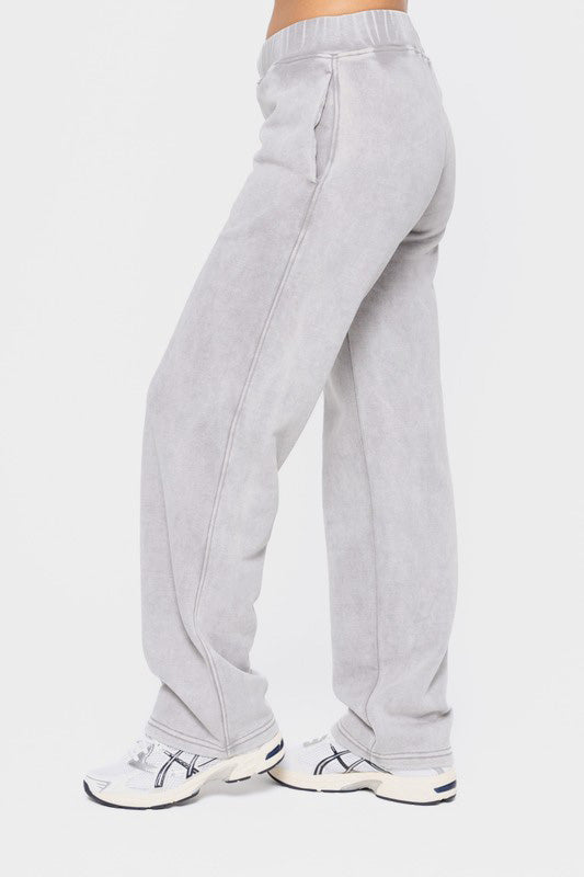 Outfit Flow - Mono B Elastic Waist Fleece Pants with Pockets