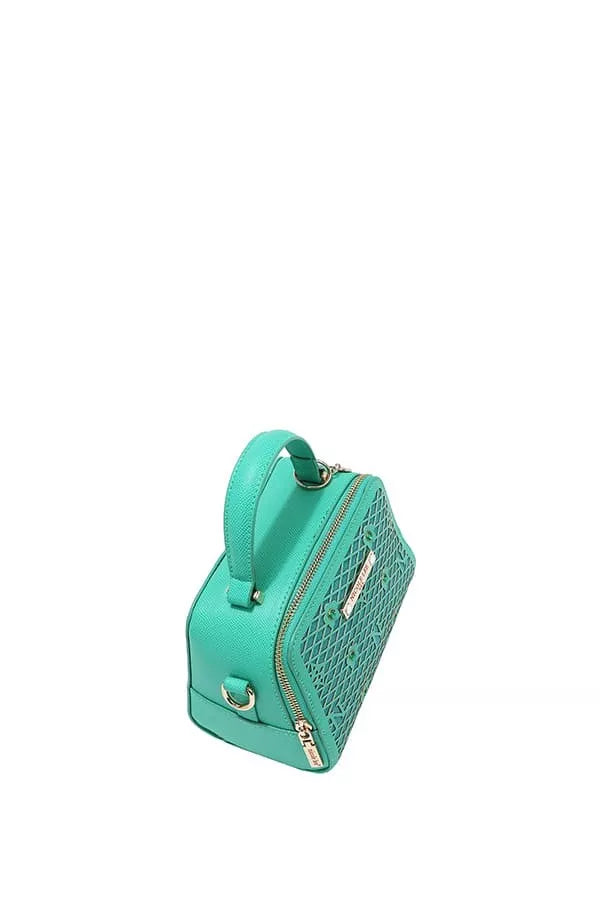 Nicole Lee USA Vegan Geometric Pattern Structured Handbag Trendsi