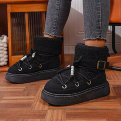 Lace Up Platform Boots Trendsi