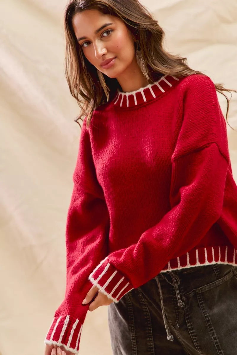 SO ME Loose Fit Christmas Holiday Sweater OutfitFlow