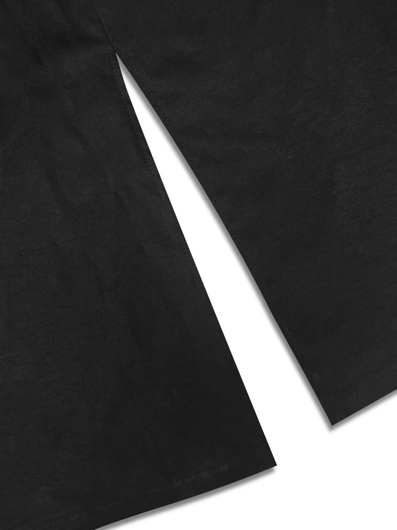 Lapel Collar Button-Front Longline Coat OutfitFlow