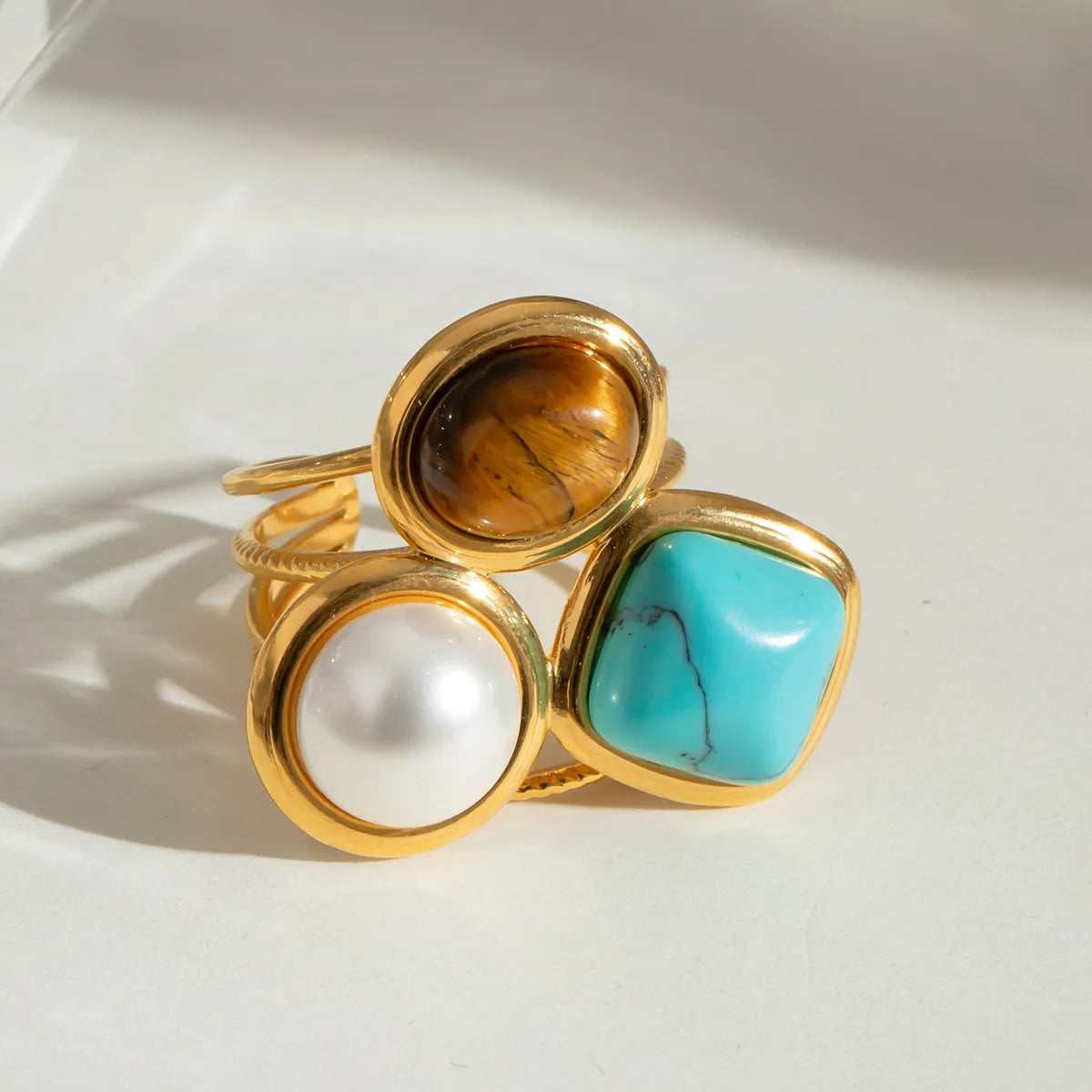 18K Gold-Plated Stainless Steel Open Ring OutfitFlow