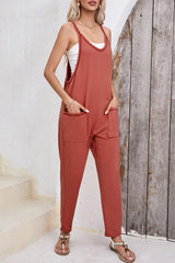 Outfit Flow - Scoop Neck Spaghetti Strap Jumpsuit