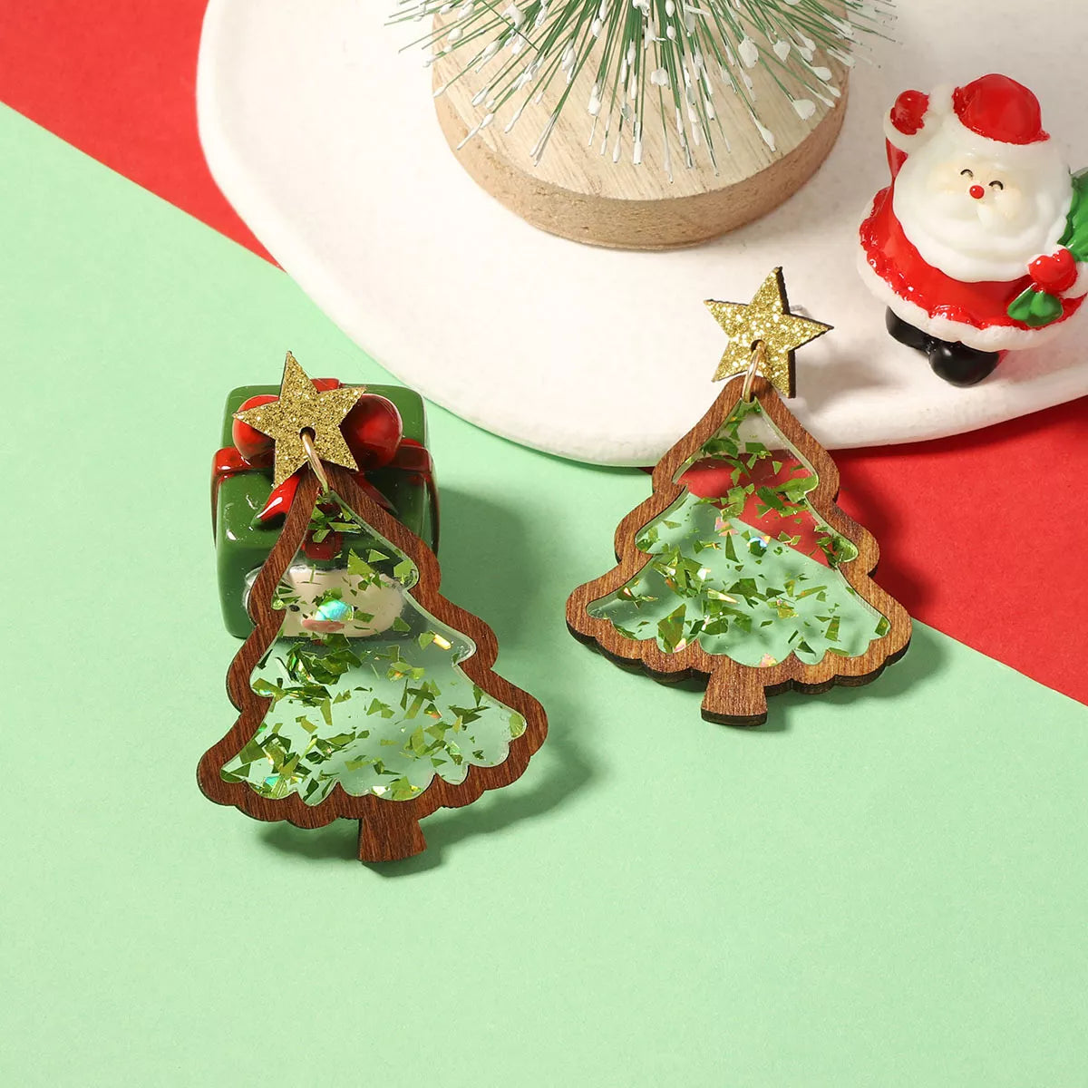Christmas Tree Star Earrings OutfitFlow