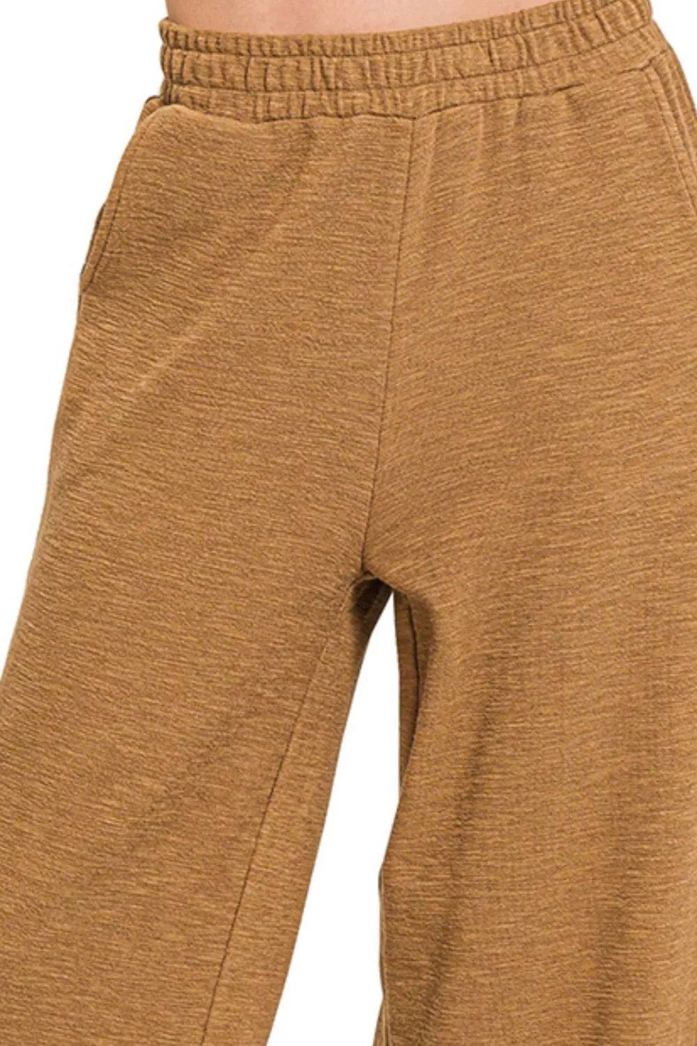 Zenana Cotton Slub Wide Leg Pants OutfitFlow