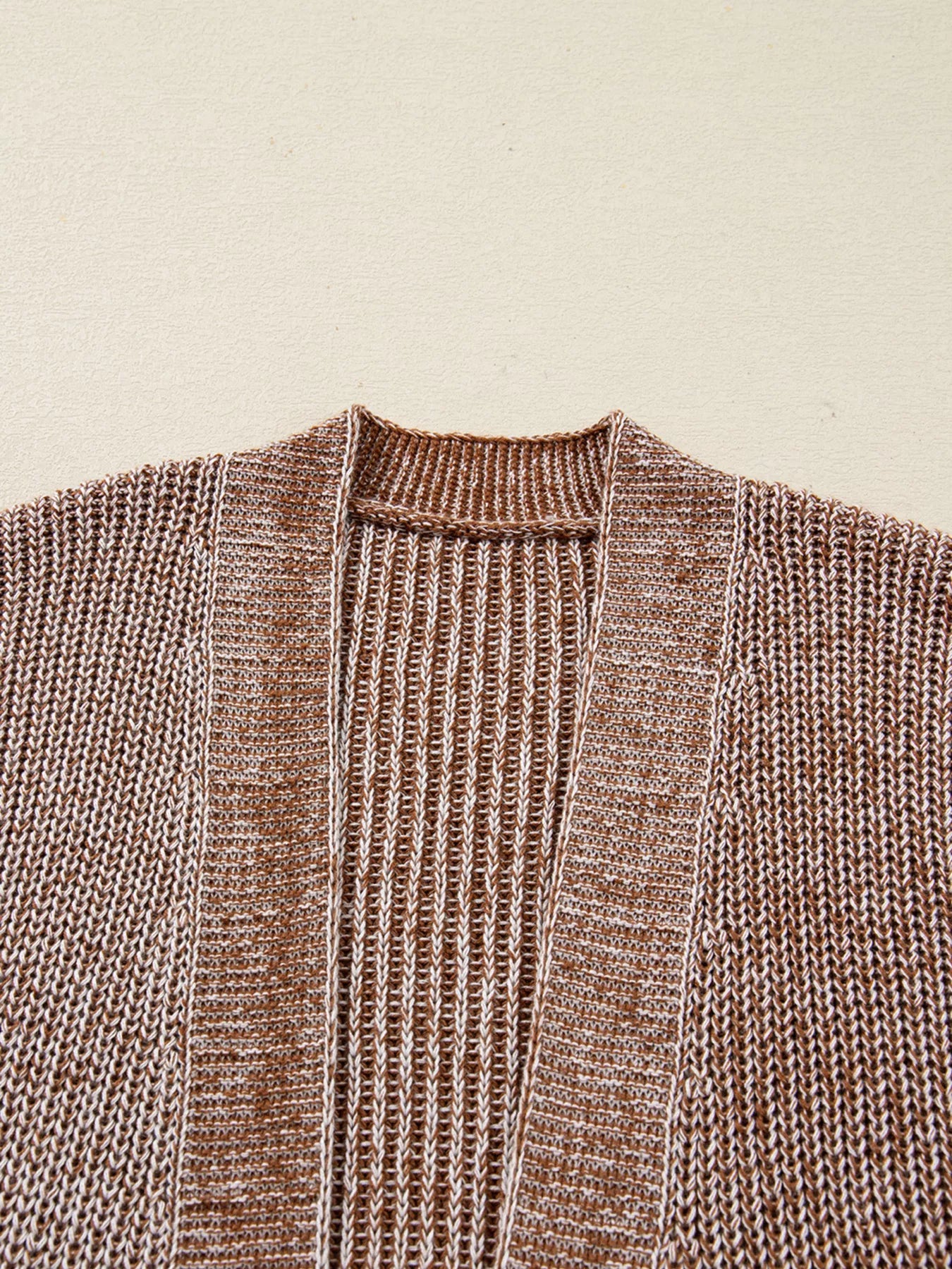 Open Front Dropped Shoulder Cardigan with Pockets OutfitFlow