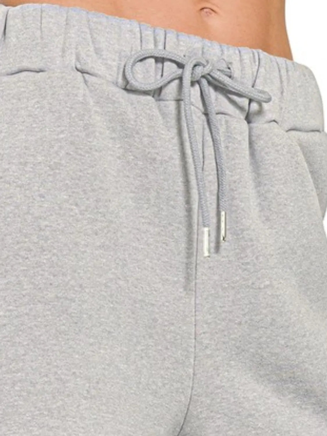 Zenana Fleece Drawstring Short Pants With Pockets OutfitFlow