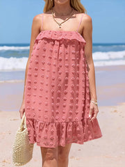 Ruffled Swiss Dot Cami Dress OutfitFlow