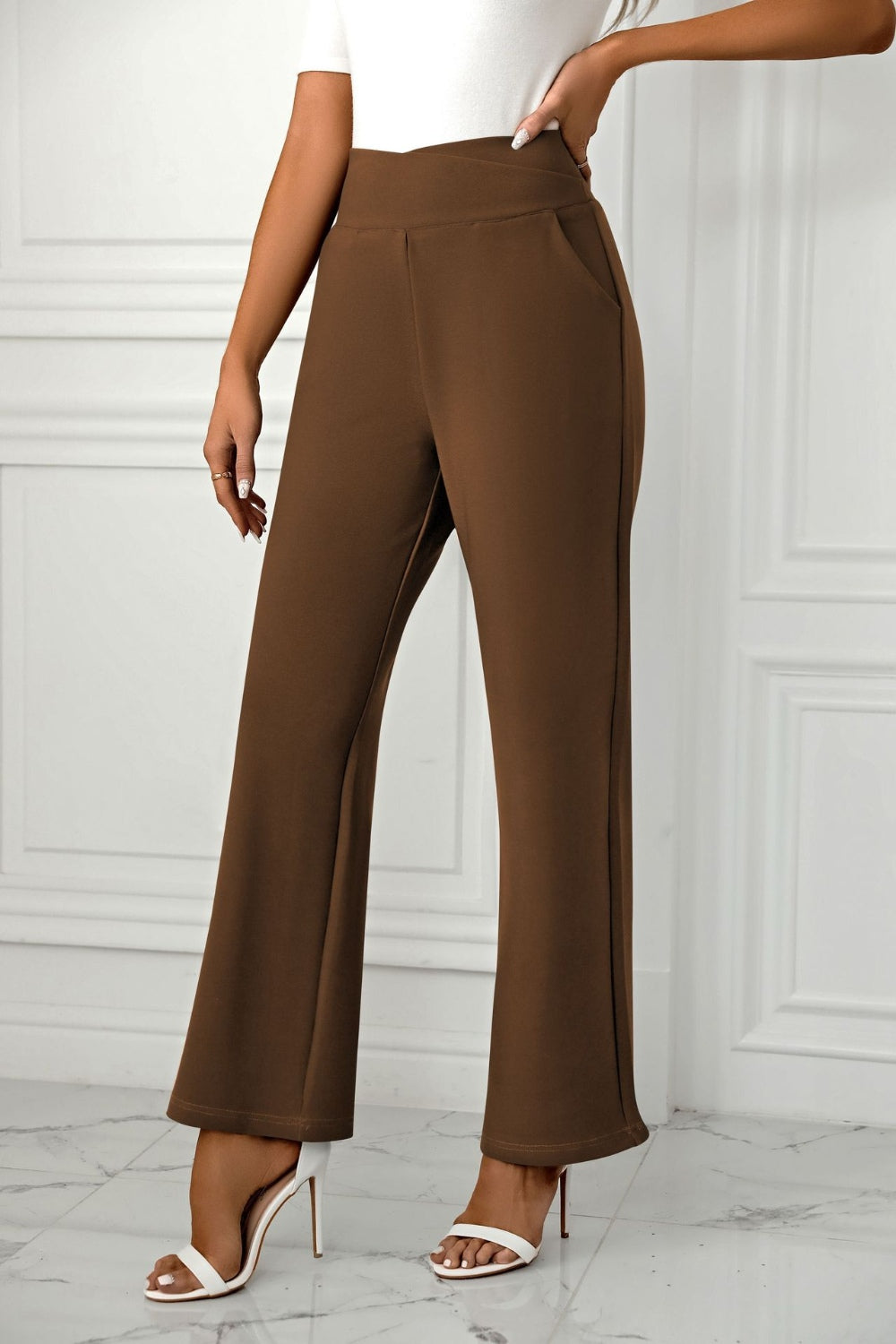 Outfit Flow - High Waist Straight Leg Pants