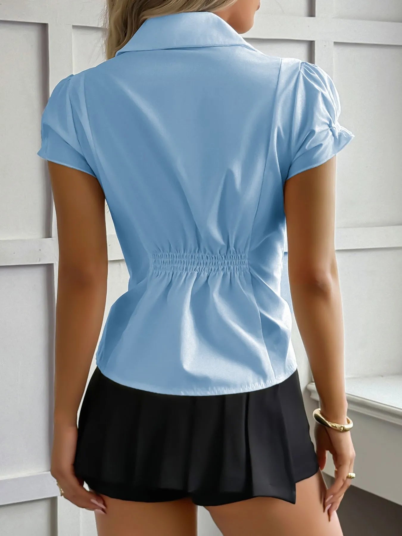 Short Sleeve Button-Up Shirt OutfitFlow