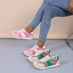 Outfit Flow - Contrast Round Toe Flat Sneakers