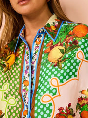 Printed Short Sleeve Shirt and Pants Set OutfitFlow